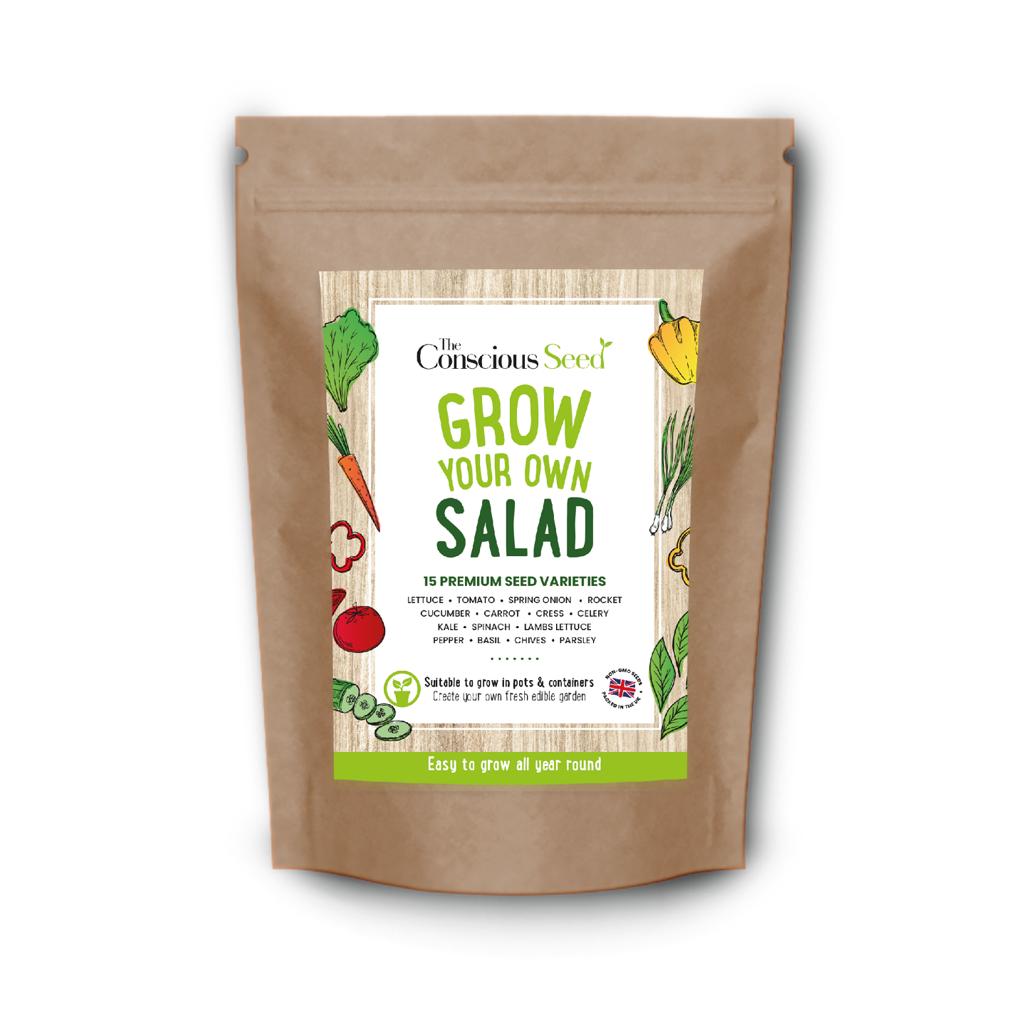 SALAD Seed Kit - 15 Premium Seed Varieties