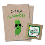 Load image into Gallery viewer, Cool As A Cucumber - Eco Kraft Greeting Card
