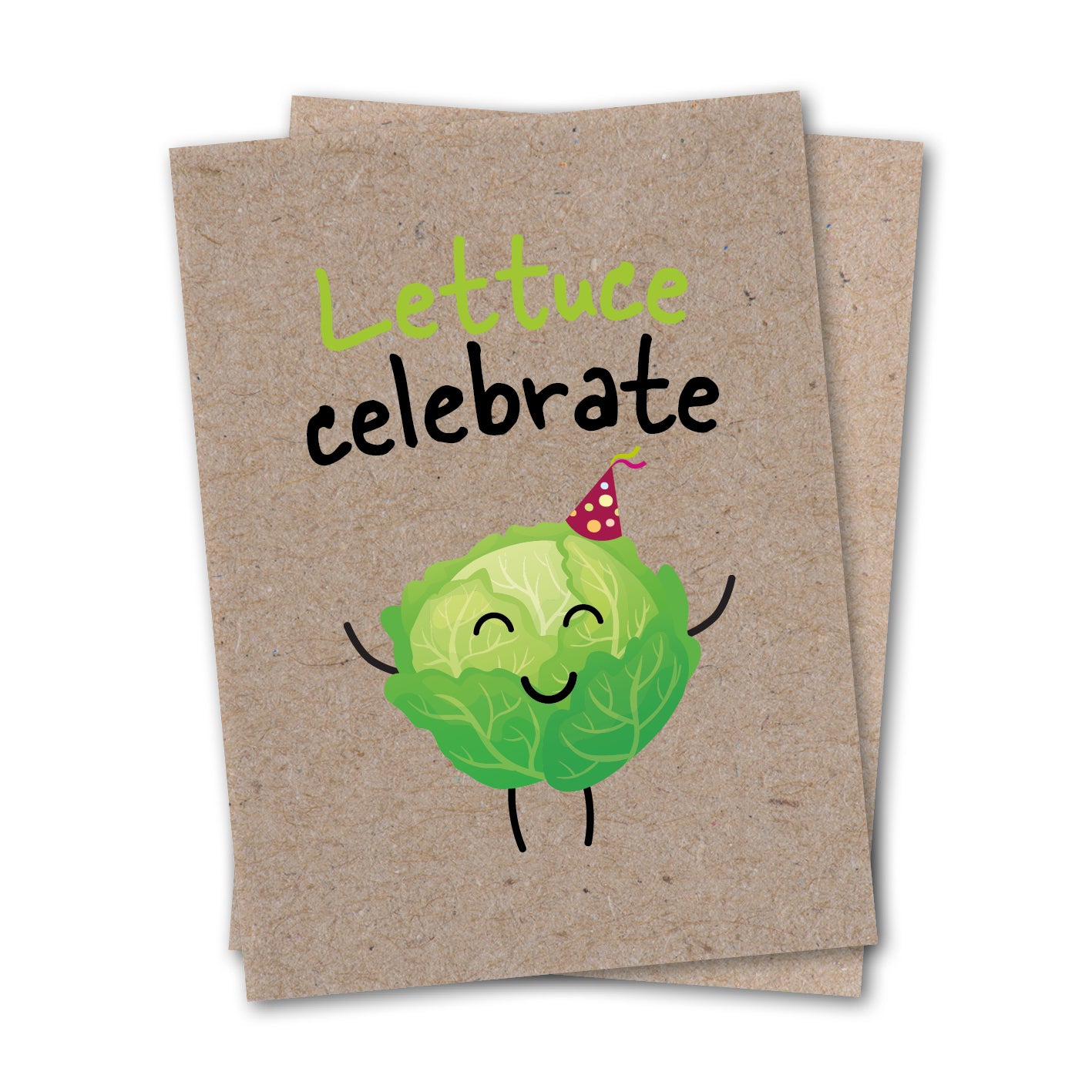 Lettuce Celebrate - Eco Kraft Greeting Card