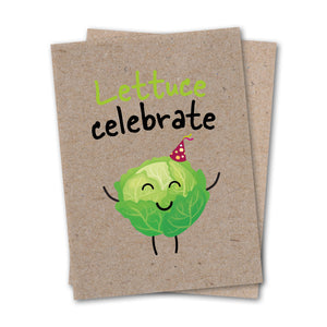 Lettuce Celebrate - Eco Kraft Greeting Card