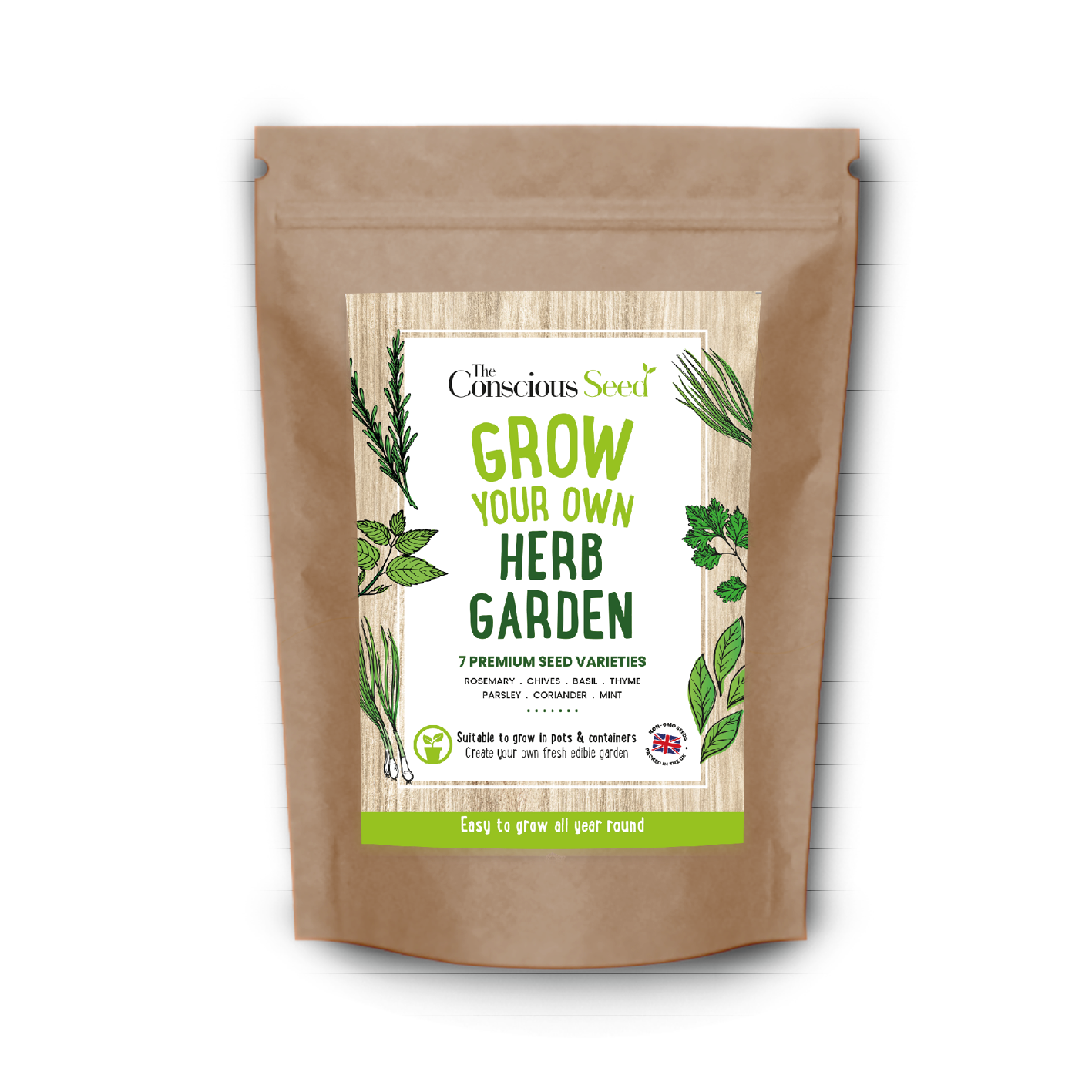 HERB GARDEN Seed Kit - 7 Premium Seed Varieties