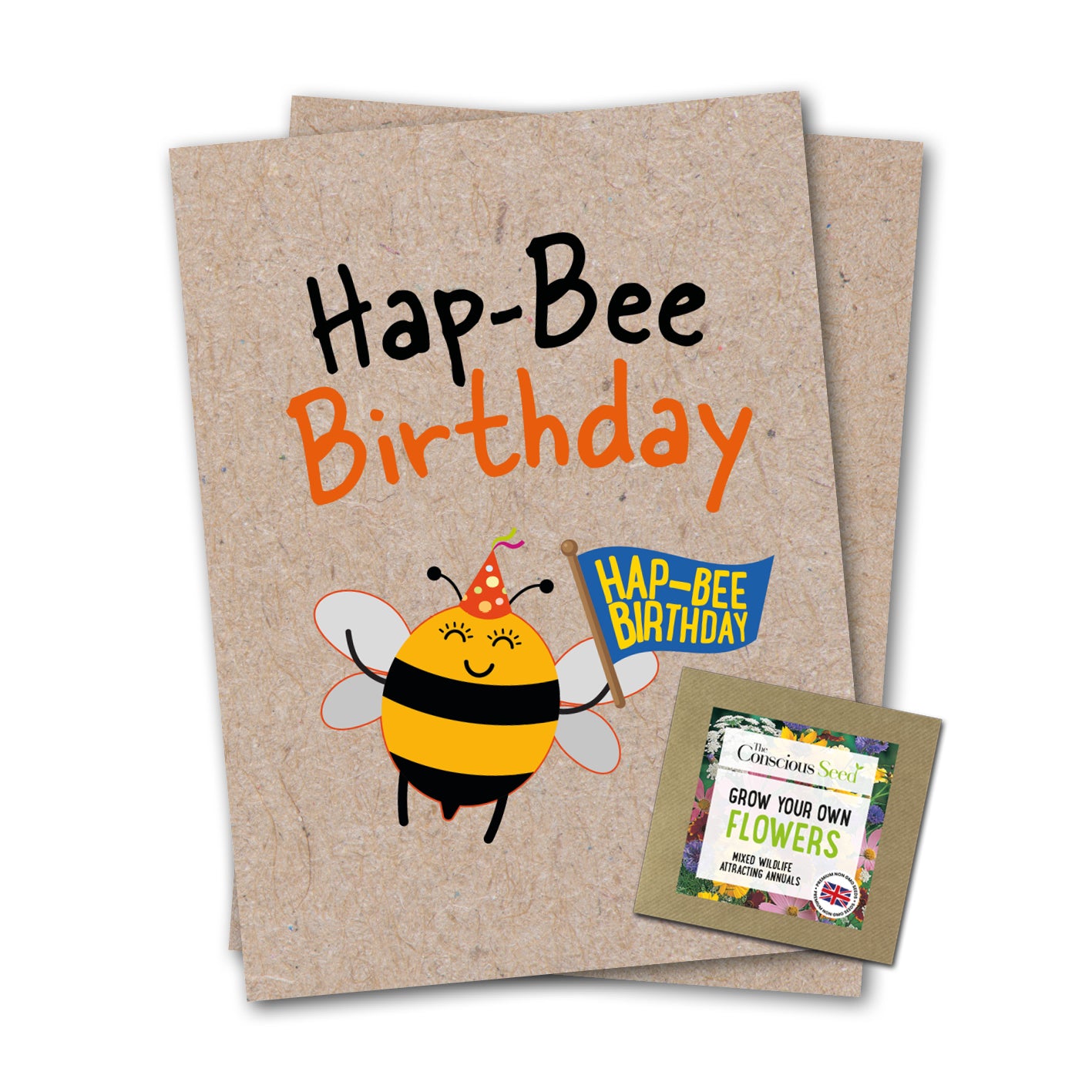 Hap-bee Birthday - Eco Kraft Greeting Card