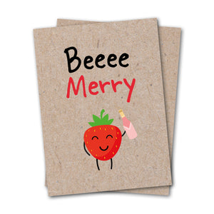 Beeee Merry - Eco Kraft Greeting Card