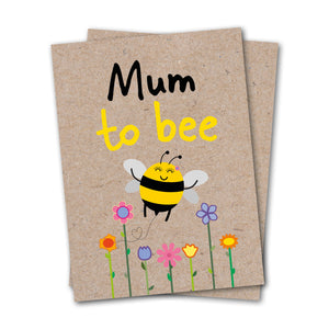 Mum To Bee - Eco Kraft Greeting Card.