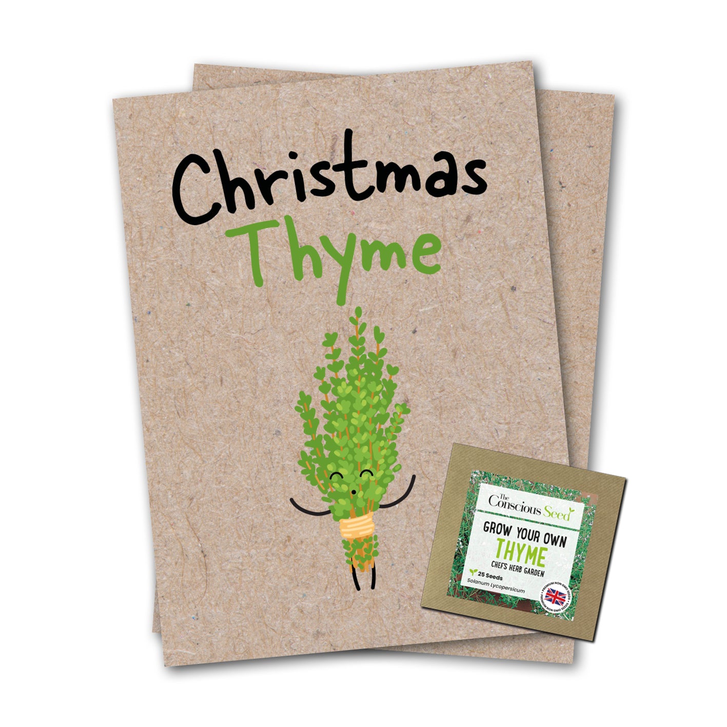 Christmas Thyme - Eco Kraft Greeting Card